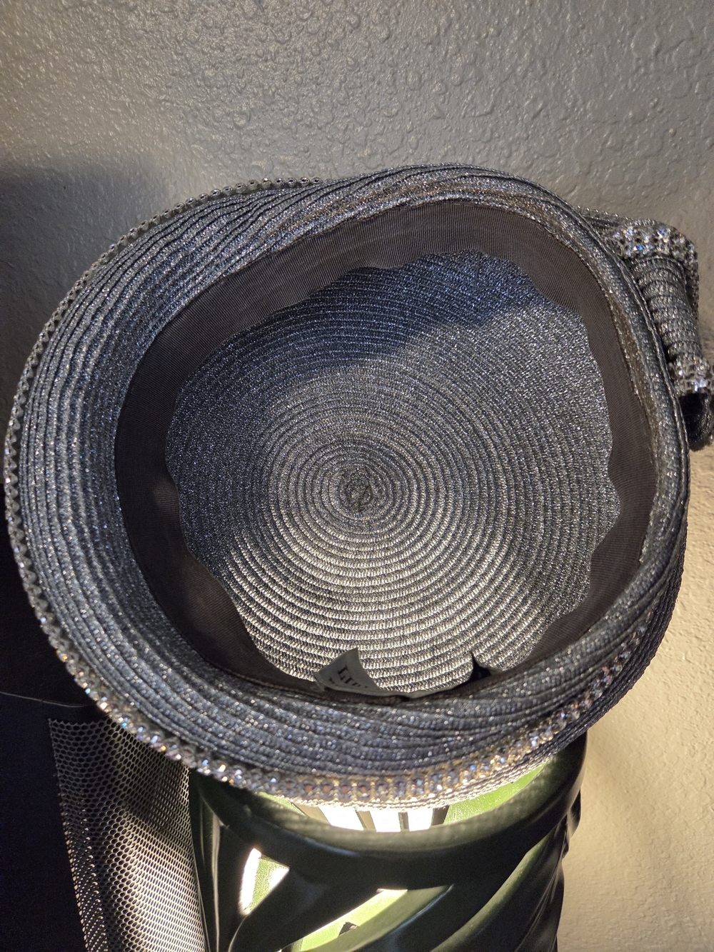 Lily And Taylor Of New York Silver Rhinestone Trim Knit Hat - Picture 6 of 7